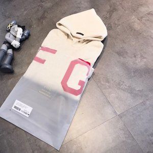 fear of godfog red letters and velvet hoodie